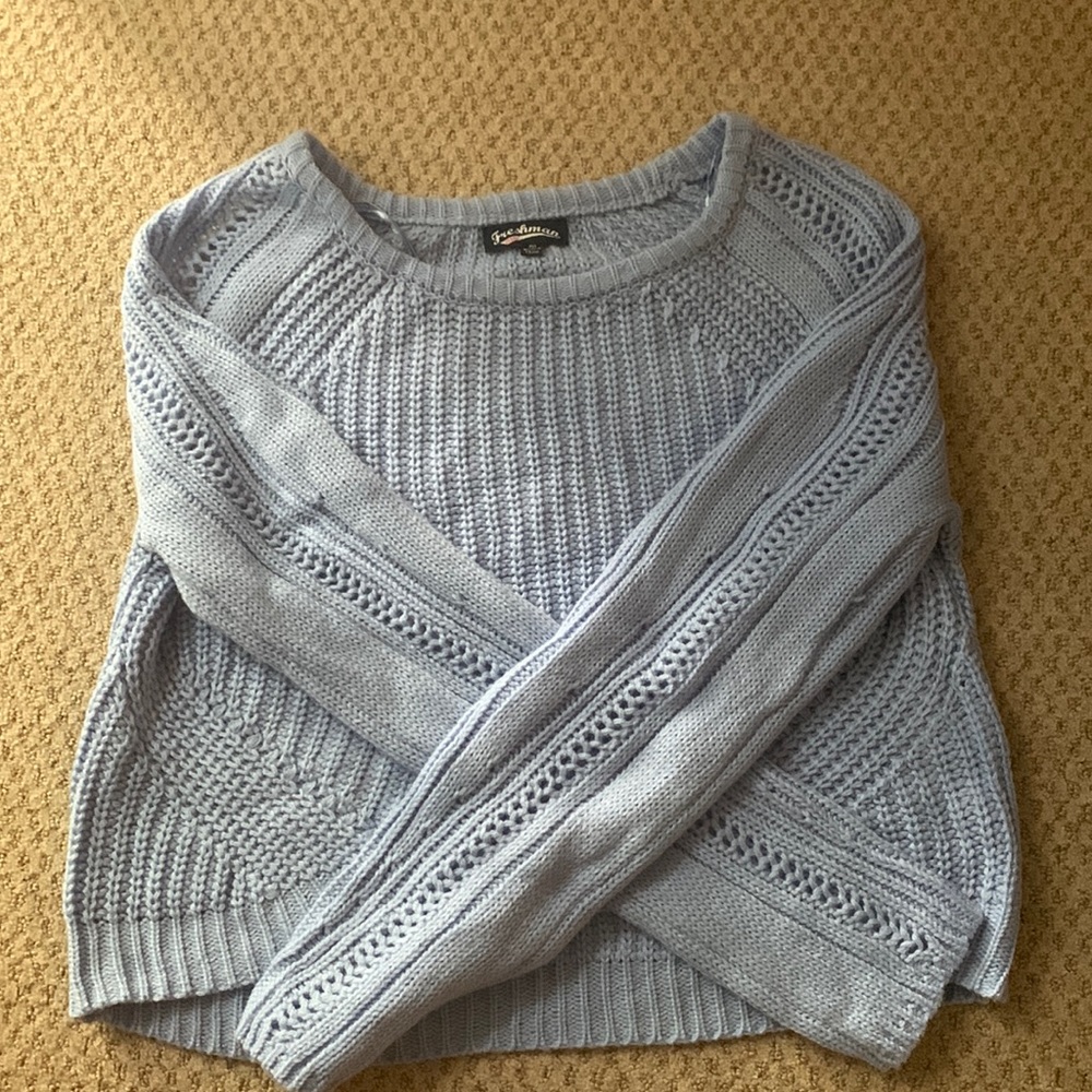 This top is from Macy’s and it is little blue.